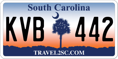 SC license plate KVB442