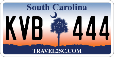 SC license plate KVB444
