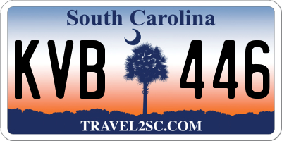 SC license plate KVB446