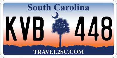 SC license plate KVB448