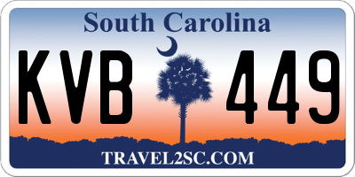SC license plate KVB449