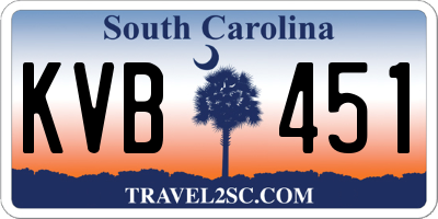 SC license plate KVB451
