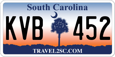SC license plate KVB452