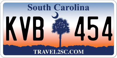 SC license plate KVB454