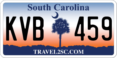 SC license plate KVB459
