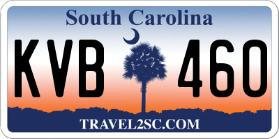 SC license plate KVB460