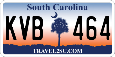 SC license plate KVB464