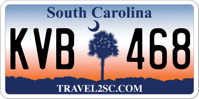 SC license plate KVB468