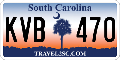 SC license plate KVB470