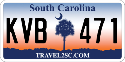 SC license plate KVB471