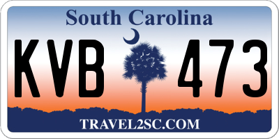 SC license plate KVB473