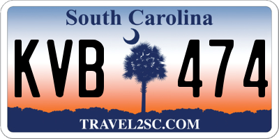 SC license plate KVB474