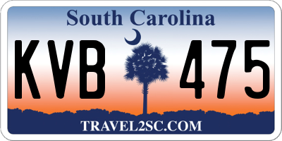 SC license plate KVB475