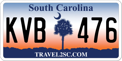 SC license plate KVB476