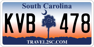 SC license plate KVB478