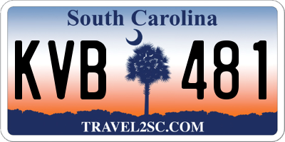 SC license plate KVB481