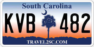 SC license plate KVB482