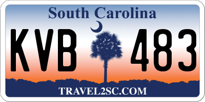 SC license plate KVB483