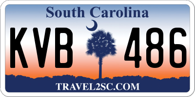 SC license plate KVB486