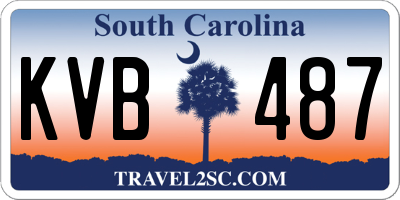 SC license plate KVB487