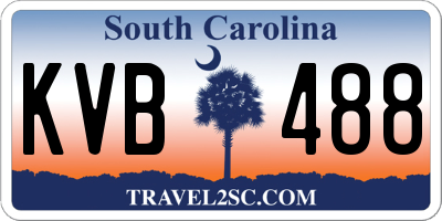 SC license plate KVB488