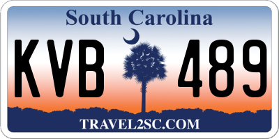 SC license plate KVB489
