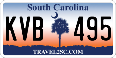 SC license plate KVB495