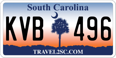 SC license plate KVB496