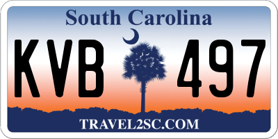 SC license plate KVB497