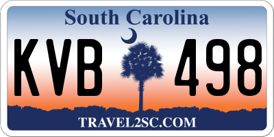 SC license plate KVB498