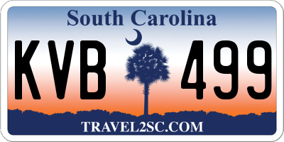 SC license plate KVB499