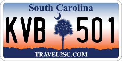 SC license plate KVB501