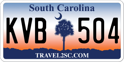 SC license plate KVB504