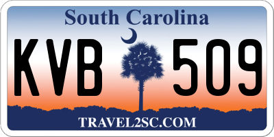 SC license plate KVB509