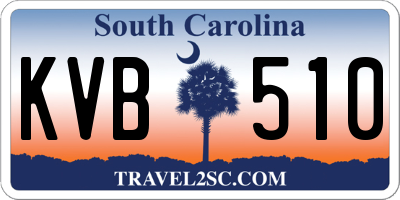 SC license plate KVB510