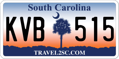 SC license plate KVB515