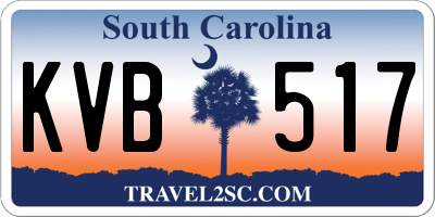 SC license plate KVB517