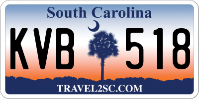 SC license plate KVB518