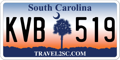 SC license plate KVB519