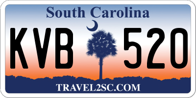 SC license plate KVB520