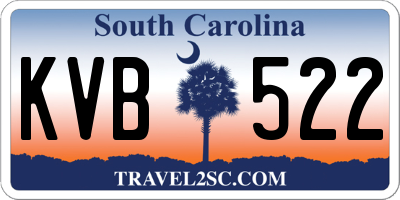 SC license plate KVB522
