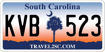 SC license plate KVB523