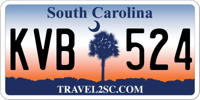SC license plate KVB524