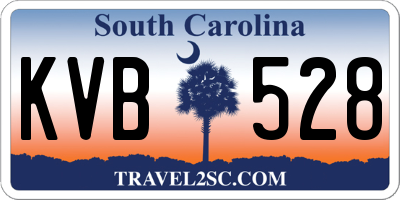 SC license plate KVB528