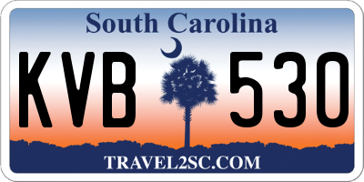 SC license plate KVB530