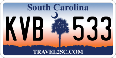 SC license plate KVB533