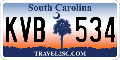 SC license plate KVB534