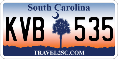 SC license plate KVB535