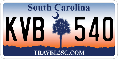 SC license plate KVB540