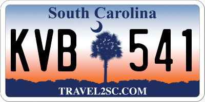 SC license plate KVB541